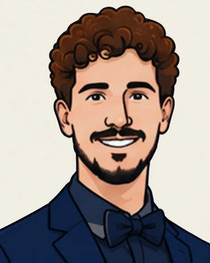 Retrato ilustrado de Joaquín Poyato