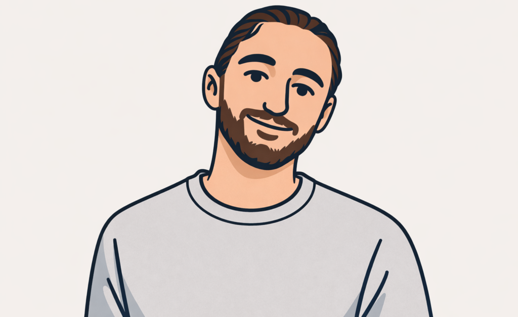 Retrato ilustrado de Guillem Alomar